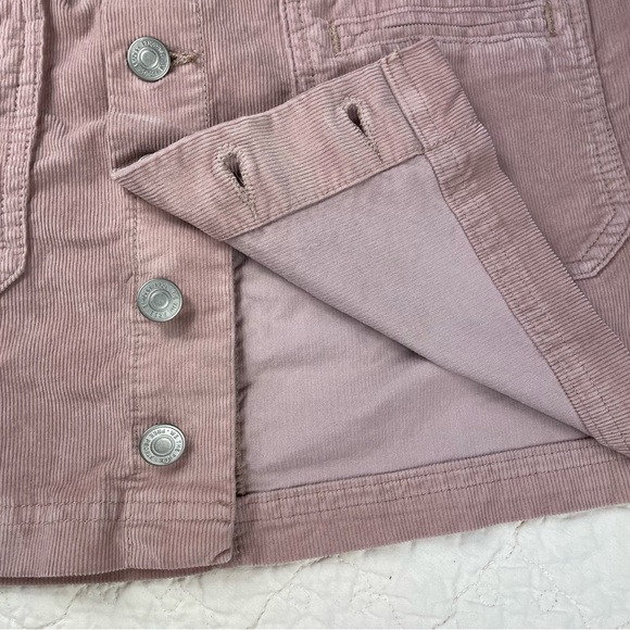 🔥Free People Corduroy Mini Skirt Pink Full Button Front Size 27 - Picture 5 of 11